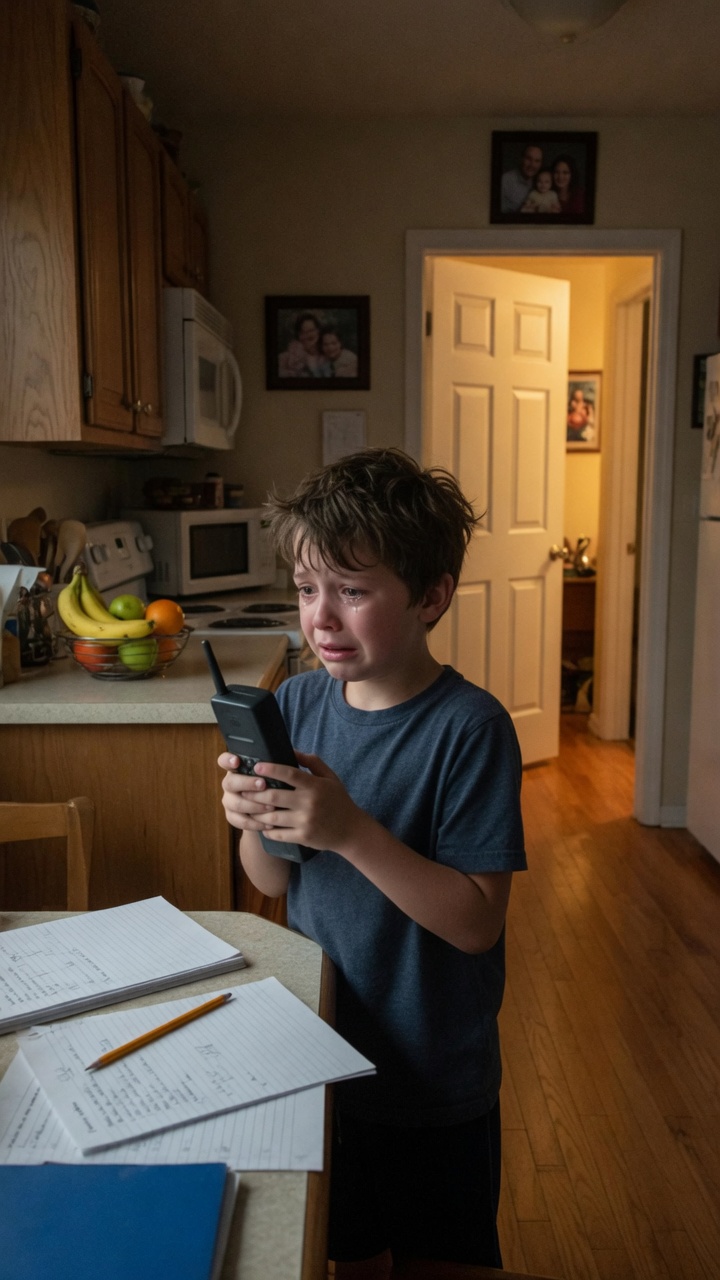 Brave Little Boy Heard Strange Voices Behind a Bedroom Door