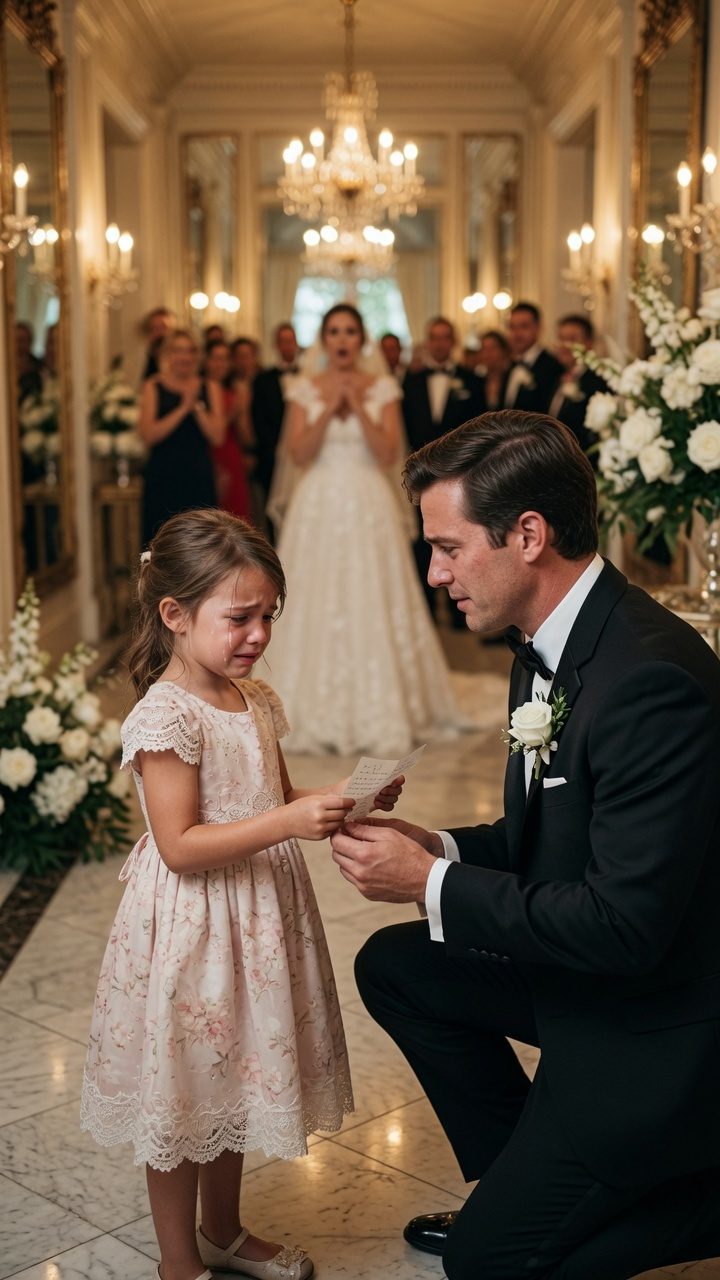 wedding note Story Secret: Wedding Note Stopped the Wedding wedding note Story Secret: little girl holding a wedding note