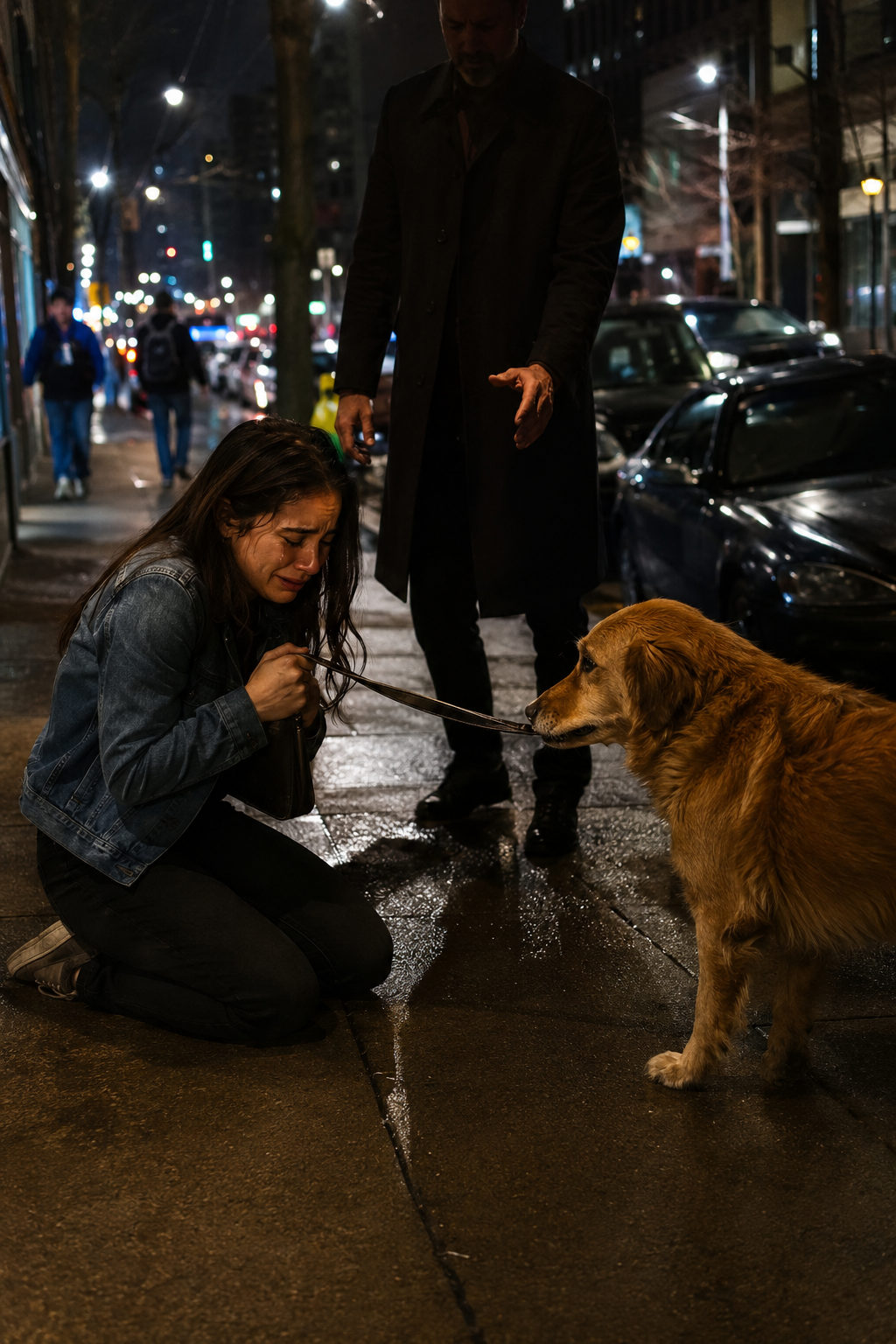 Stray Dog Encounter Saves Her Mother in a Rainy City Night