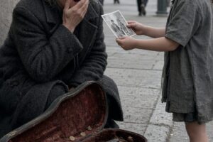 The Girl With the Violin Case Photograph: A Mother’s Hidden Lullaby