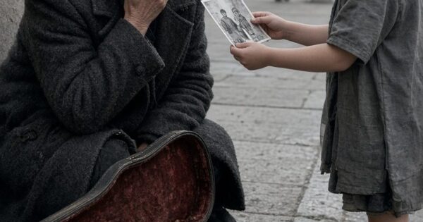 The Girl With the Violin Case Photograph: A Mother’s Hidden Lullaby